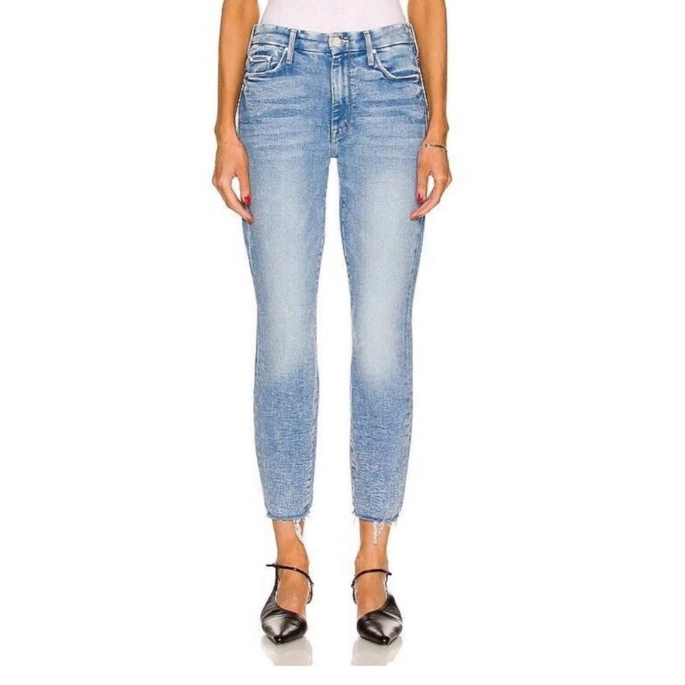 Mother High Waisted Looker Size 25 Blue Jeans Made In USA Cotton Stretch